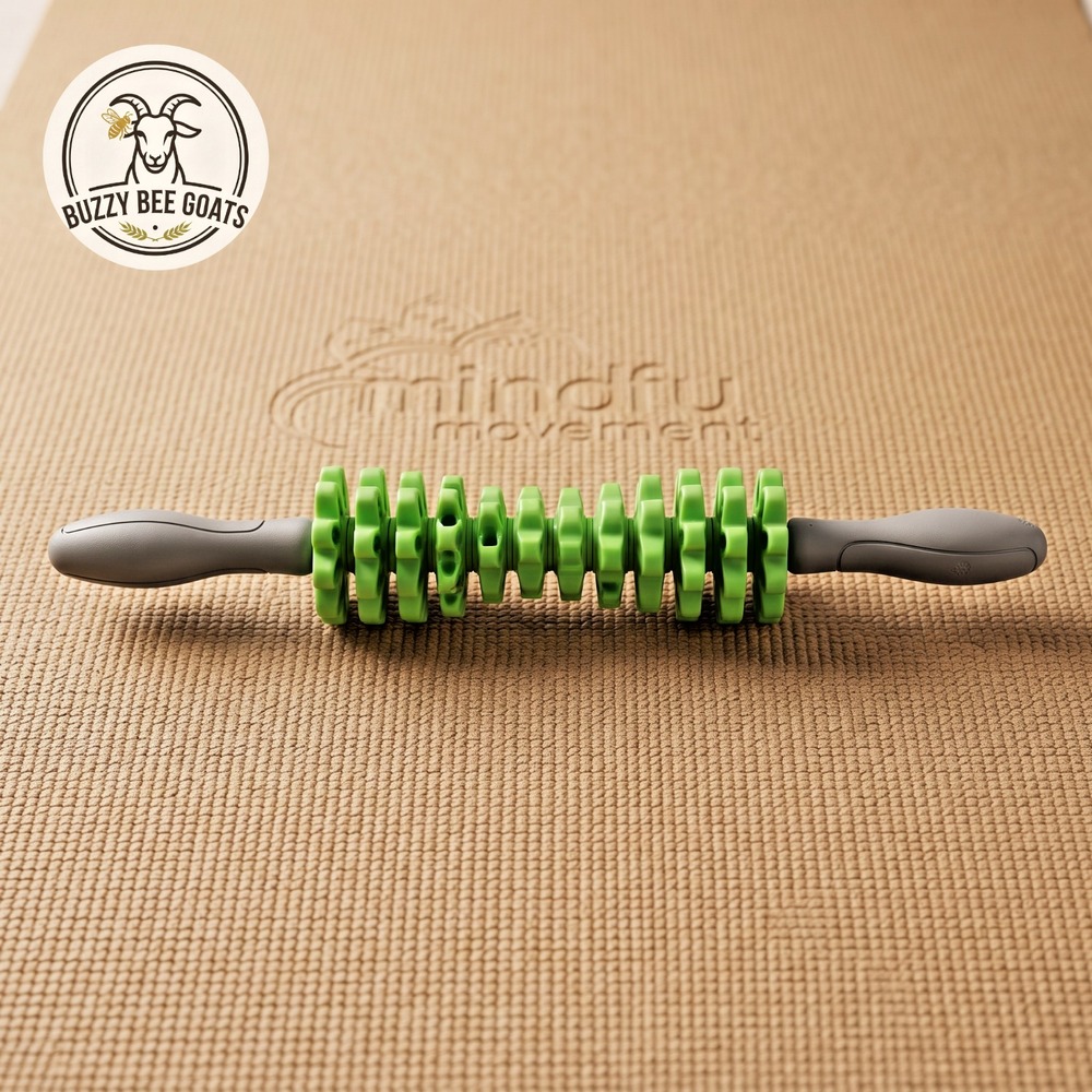 Muscle Roller Massage Stick - 17-18" Plastic & Rubber Fitness Recovery Tool